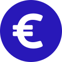 Icono de una moneda y dentro el símbolo del euro